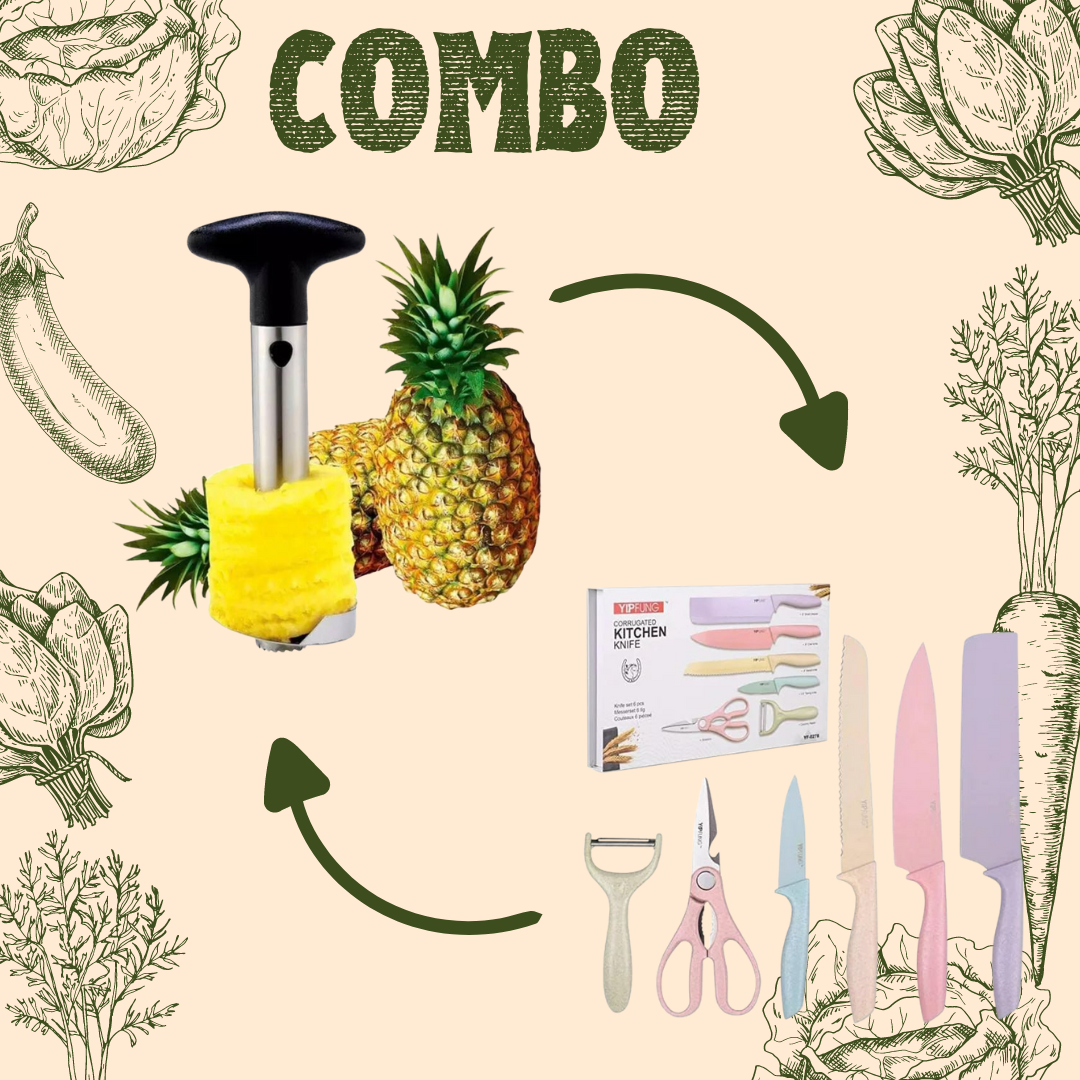 PELA PIÑA+ SET DE CUCHILLOS